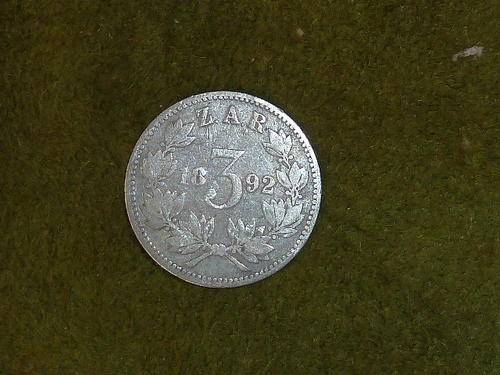 1892  ZAR (3-pence)  VERY SCARECE