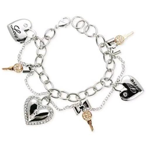 GUESS ladies mixed-tone multi-charm bracelet