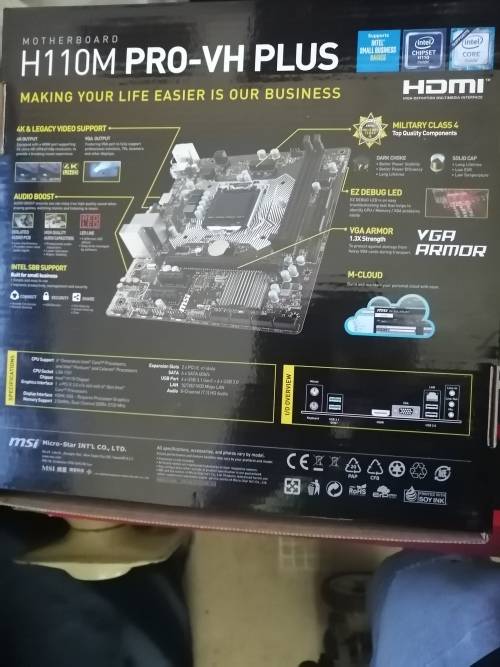 Brand new msi H110m pro-vh plus motherboard for sale
