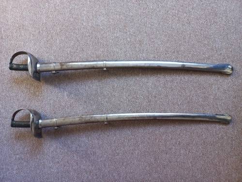 19th Century British Cavalry Trooper`s Pair Swords by Robert Mole & Sons, Birmingham