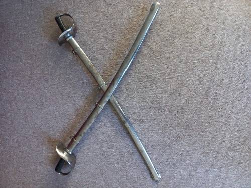 19th Century British Cavalry Trooper`s Pair Swords by Robert Mole & Sons, Birmingham