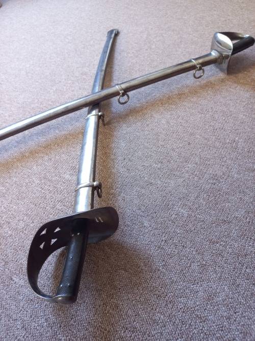 19th Century British Cavalry Trooper`s Pair Swords by Robert Mole & Sons, Birmingham