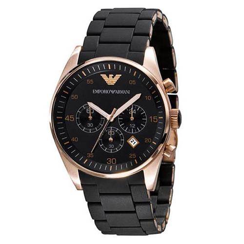 Emporio Armani Sportivo Black Strap Watch AR5905