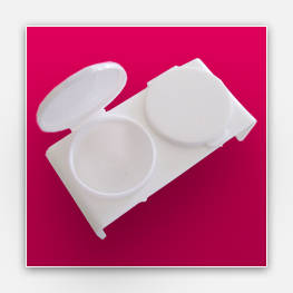 White Double Dappen Dish