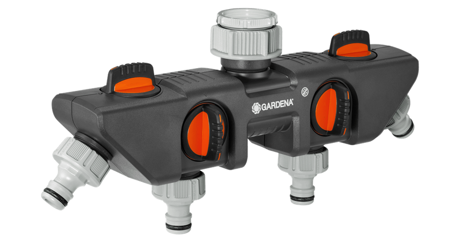 For operating up to four watering accessories at the same time The 4 Channel Water Distributor by GA