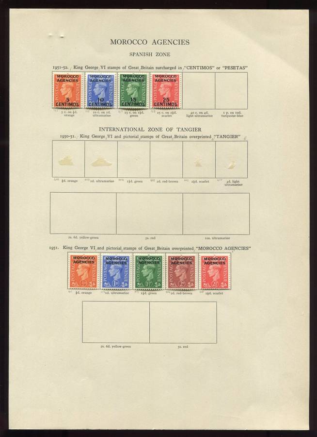 Morocco Agencies - 9 Stamps Mounted On Old Album Page