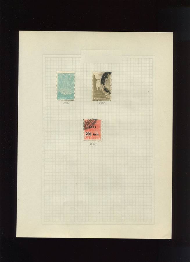 Brazil  - 3 Stamps Mounted On Old Album Page