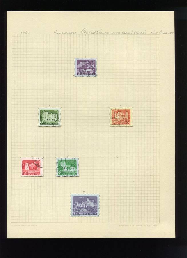 Hungary  - 6 Stamps Mounted On Old Album Page