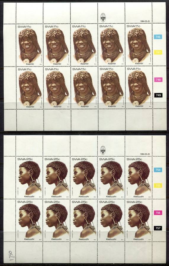 SWA - 2 Complete Sheets of 10 - MNH