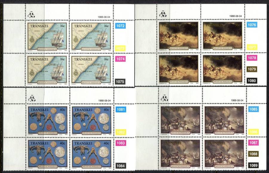 Transkei - Set of 4 Control Blocks of 4 - 1988 - MNH