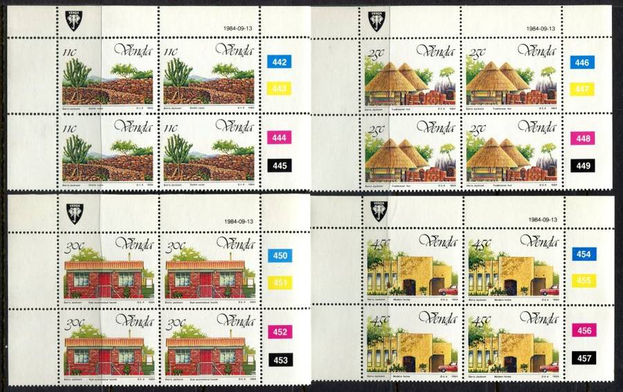 Venda - Set of 4 Control Blocks of 4 - 1984 - MNH