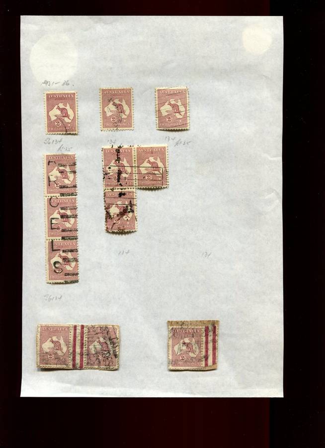 Australia - 12 Stamps Mounted On Old Album page