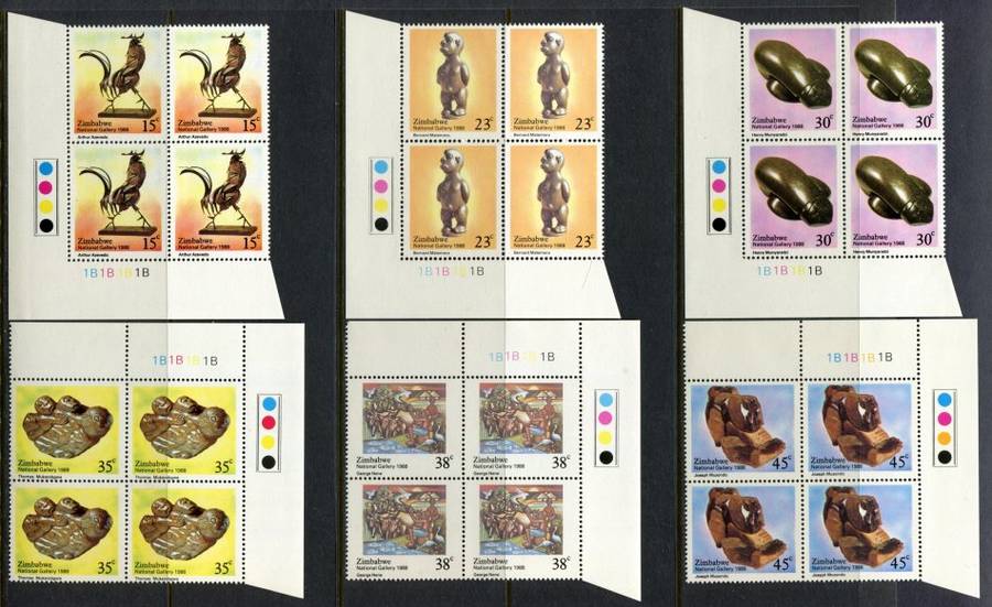 Zimbabwe - Set of 6 Control Blocks of 4 - 1988 - MNH