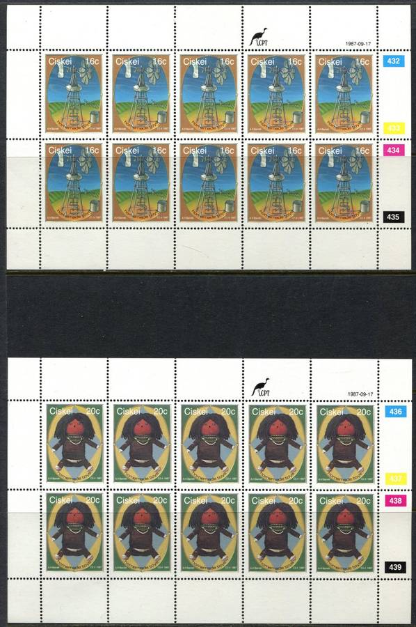 Ciskei - Set of 4 Complete  Sheets of 10 - 1987 - MNH