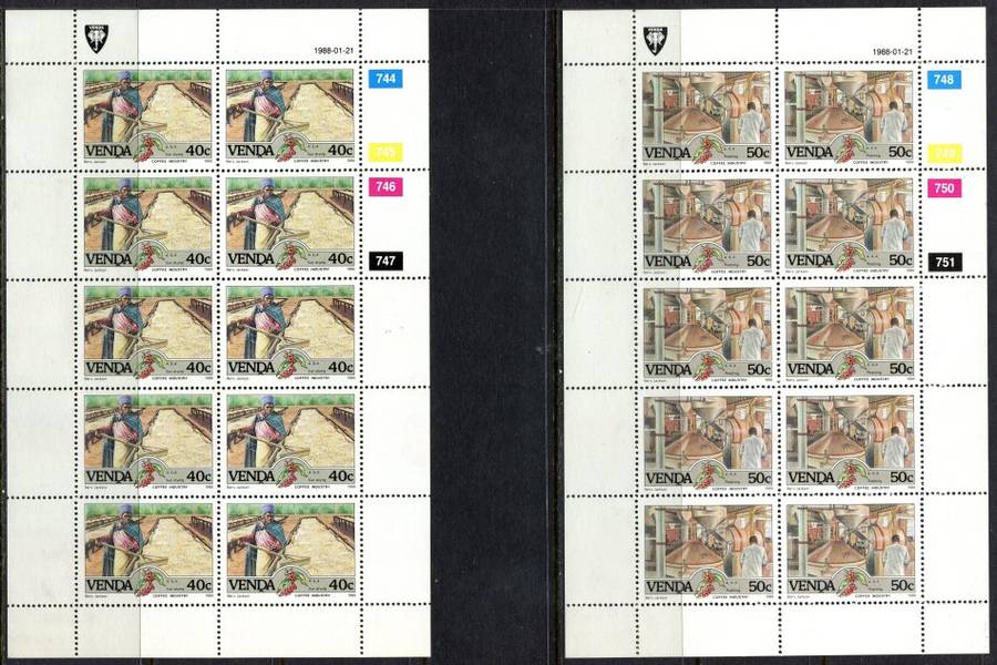 Venda - Set of 4 Complete Sheets of 10 - 1988