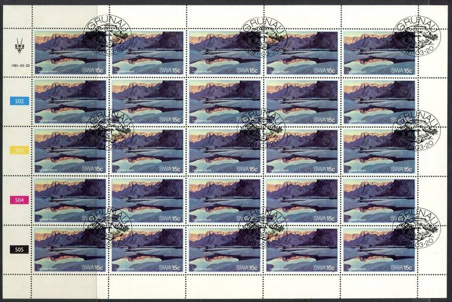 SWA - Set of 4 Complete Sheets of 25 - 1981 - CTO