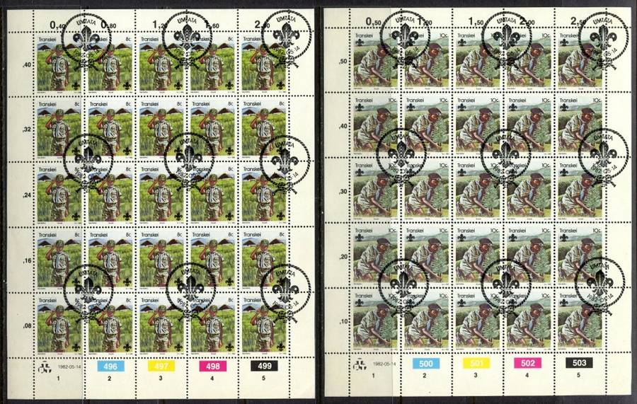 Transkei - Set of 4 Complete Sheet of 25 - 1982  - CTO