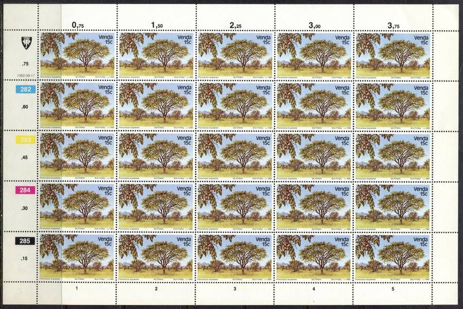 Venda - Set of 4 Complete Sheets of 25 - 1982 - MNH
