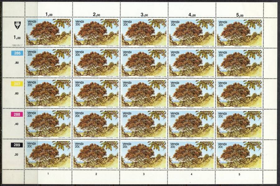 Venda - Set of 4 Complete Sheets of 25 - 1982 - MNH