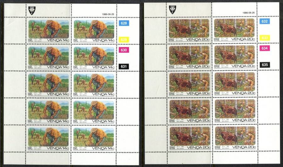 Venda - Set of 4 Complete Sheets of 10 - 1986 - MNH