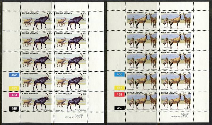 Bophuthatswana - Set of 4 Complete Sheets of 10 - 1983 - MNH
