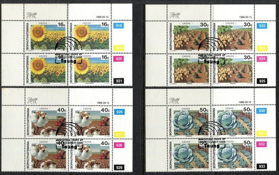 Bophuthatswana - Set of 4 Control Blocks of 4 - 1988 - CTO
