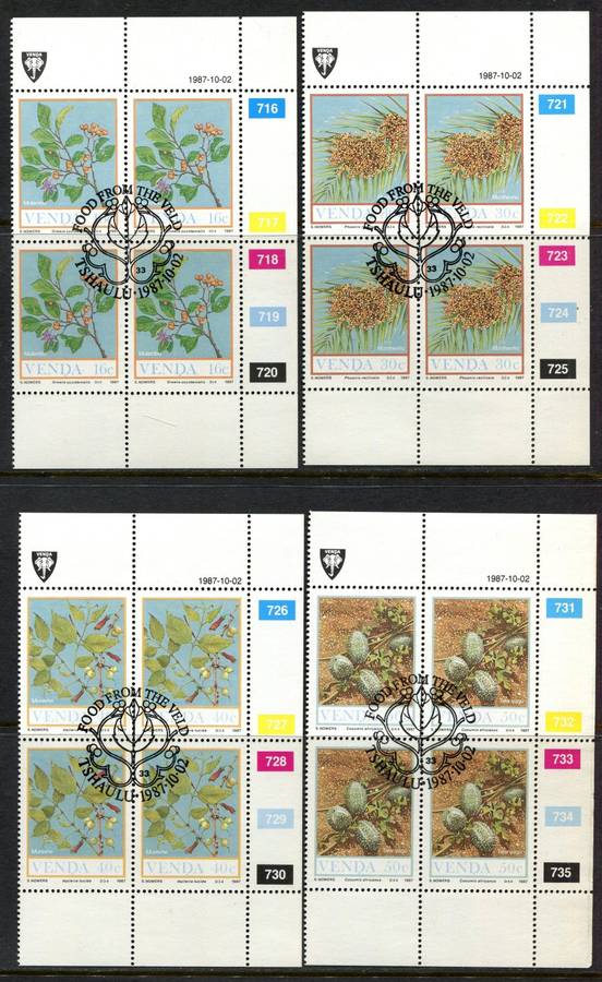 Venda -  Set 4 Control Blocks of 4 - 1987 - CTO