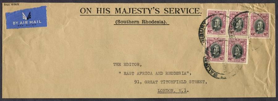 Southern Rhodesia - Used on Piece