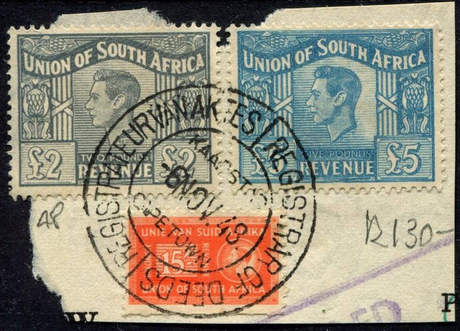 Union of SA -1943/46  and 1946/52 - Used on Piece