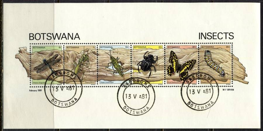 Botswana - Insects - Miniature Sheet - 1981 - CTO