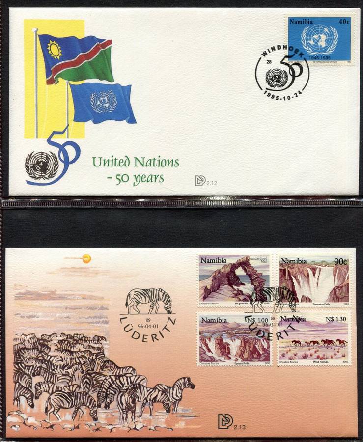 Namibia - 2 Ring Binder With 39 FDC's  - Not Complete Some Gaps