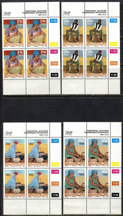 Bophuthatswana - Set of 4  Control Blocks 4 - 1990 - MNH