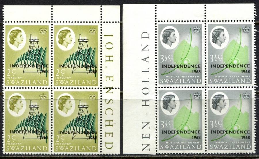 Swaziland - 2 Corner Blocks of 4 - 1968 - MNH
