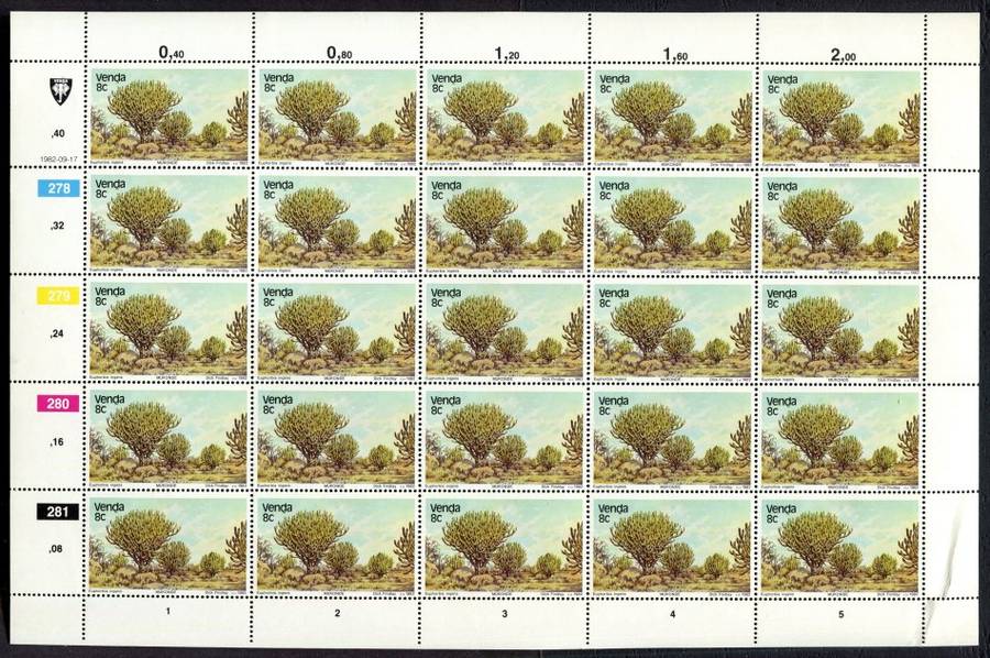 Venda - Set of 4 Complete Sheets of 25 - 1982 - MNH