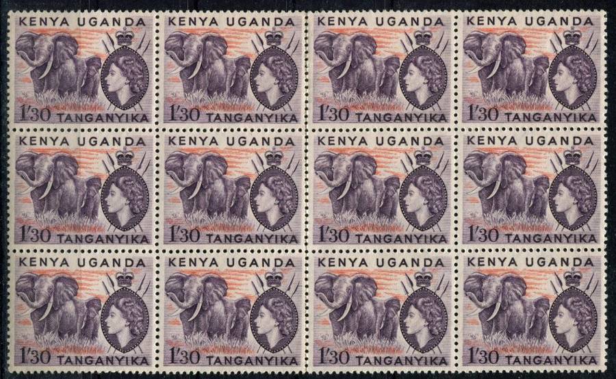 KUT - Block of 12 - 1954 - MNH