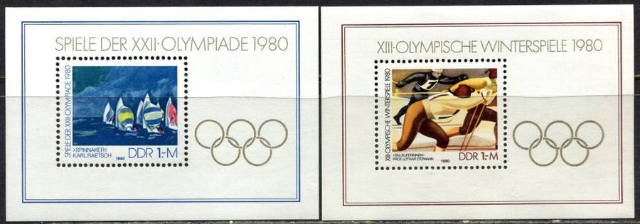 Germany/DDR - 2 Miniature Sheets - 1980 - MNH