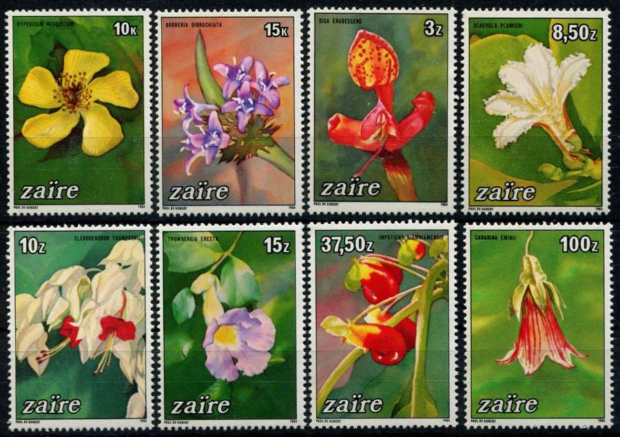 Zaire - Flowers - 1984 - MNH