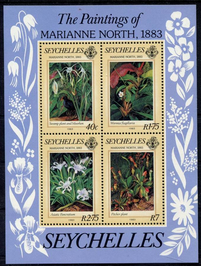 Seychelles - Flowers - Miniature Sheet - 1983 - MNH