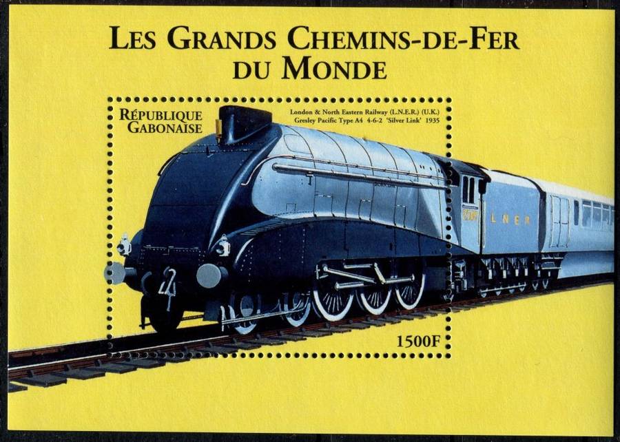 Gabon - Miniature Sheet - Transportation/Trains - 2000 - MNH