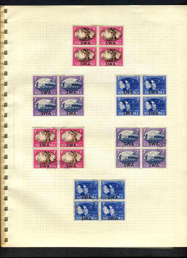 1945/6 Victory - Incomplete Omnibus In 139 Mint + 15 Used Blocks of 4 - Mounted (Hinged) In Album