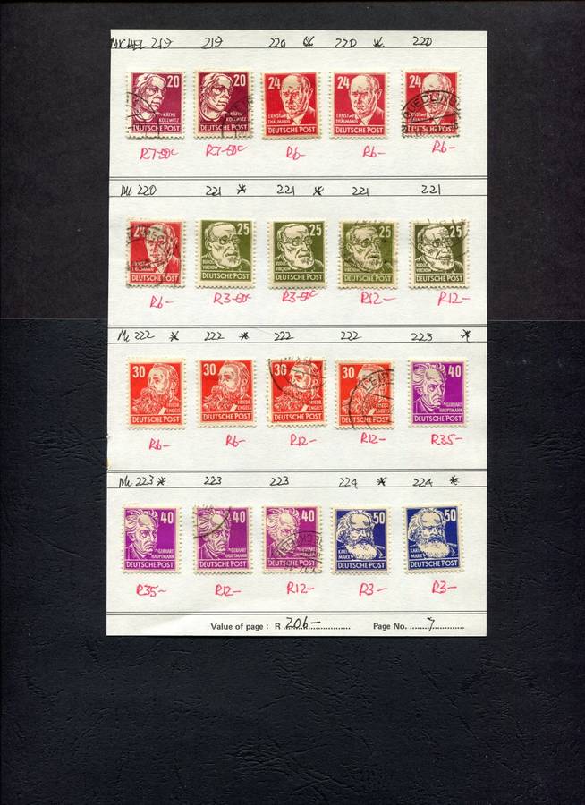 Germany - 20 Stamps Mounted On Old Approval Page