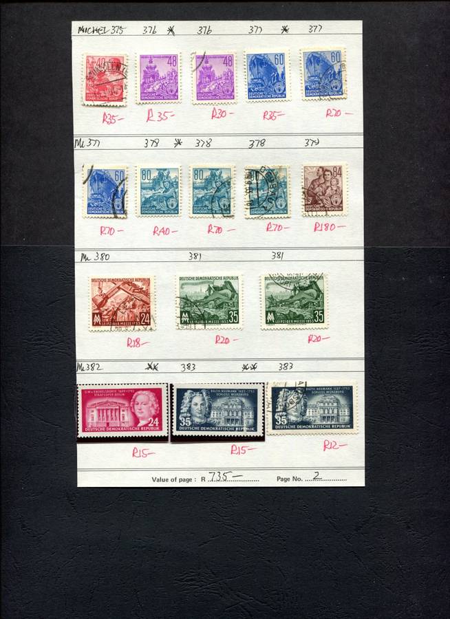Germany - 16 Stamps Mounted On Old Approval Page