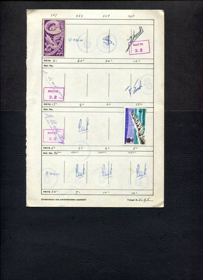 Great Britain - 2 Stamps Mounted (Hinged) On Old Approval Page