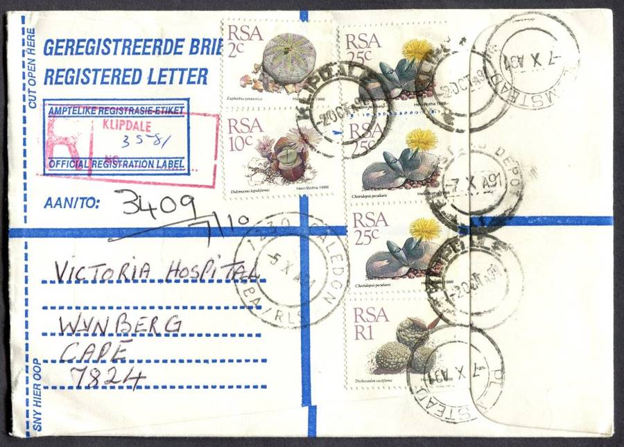RSA - Cover Registered At Klipdale Post Office