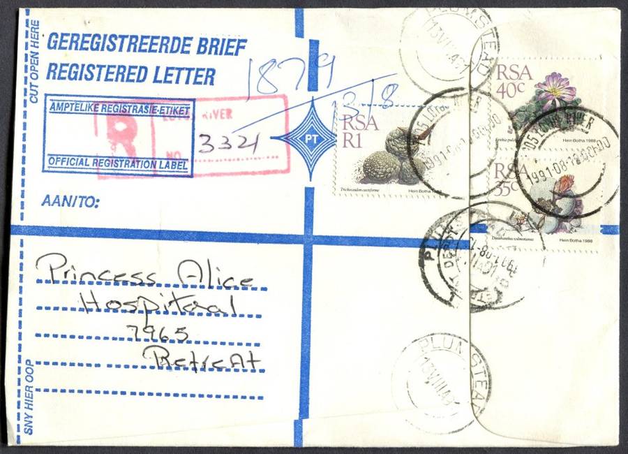 RSA - Cover Registered At Lotus River Post Office