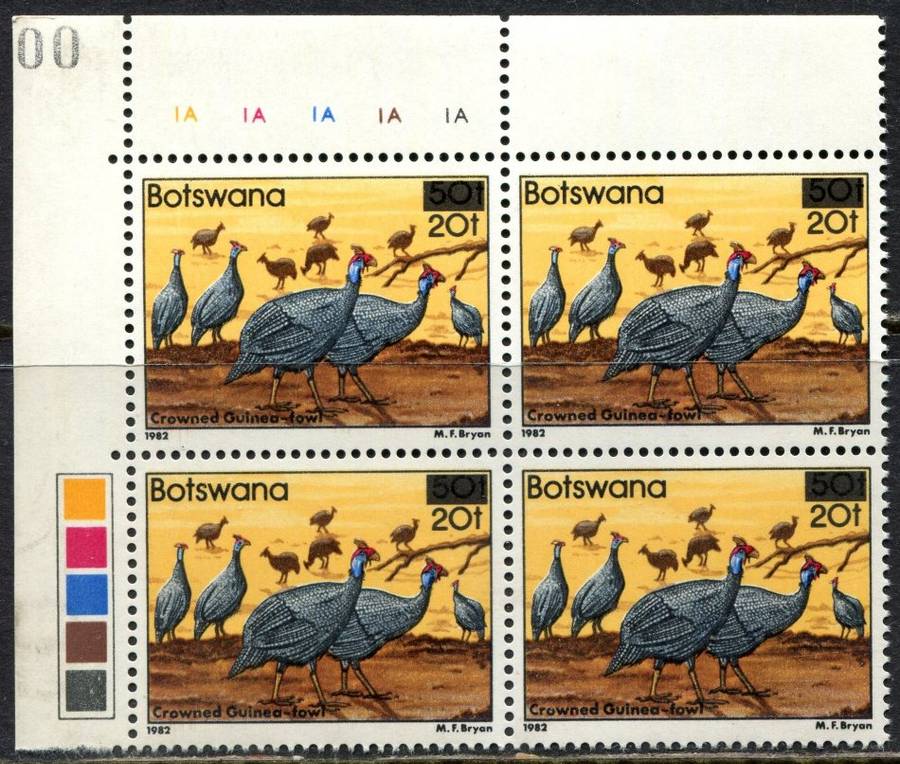 Botswana - Control Block of 4 - 1987 - MNH