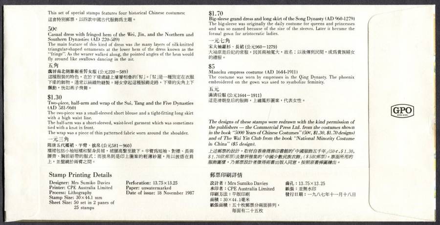Hong Kong - FDC - 1987