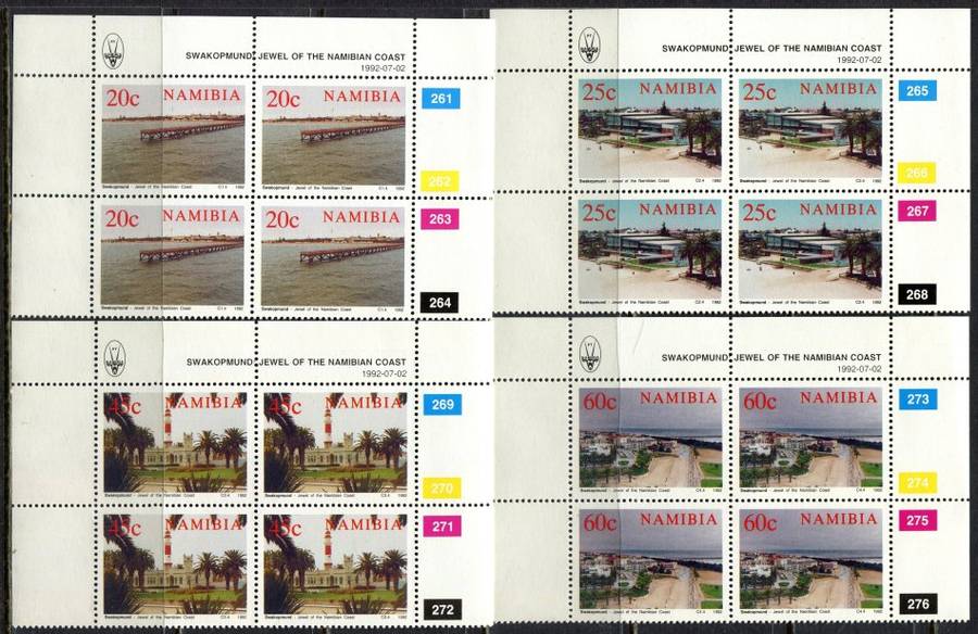 Namibia - Set of 4 Control Blocks of 4 - 1992 - MNH