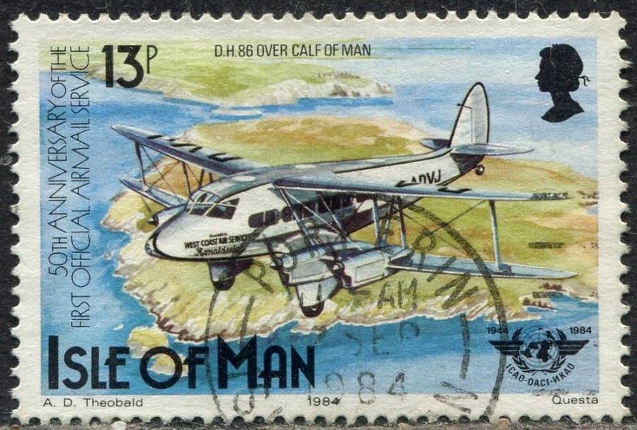 Isle of Man - Aircraft - 1984 - Used