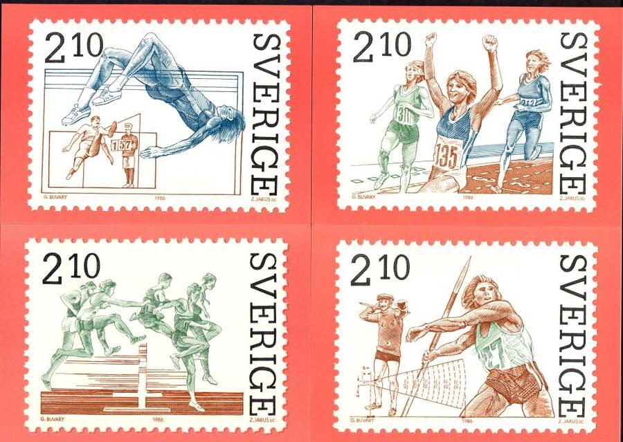 Sweden - Sport - 4 Un-serviced Maxi-post Cards
